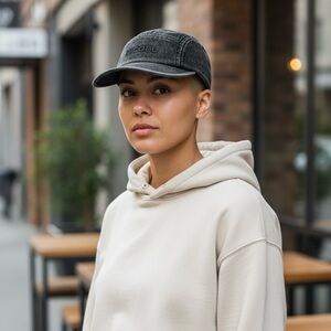 Coal Headwear Edison‎ Camp Cap Hat Denim Gray 5 Panel Strapback Outdoors